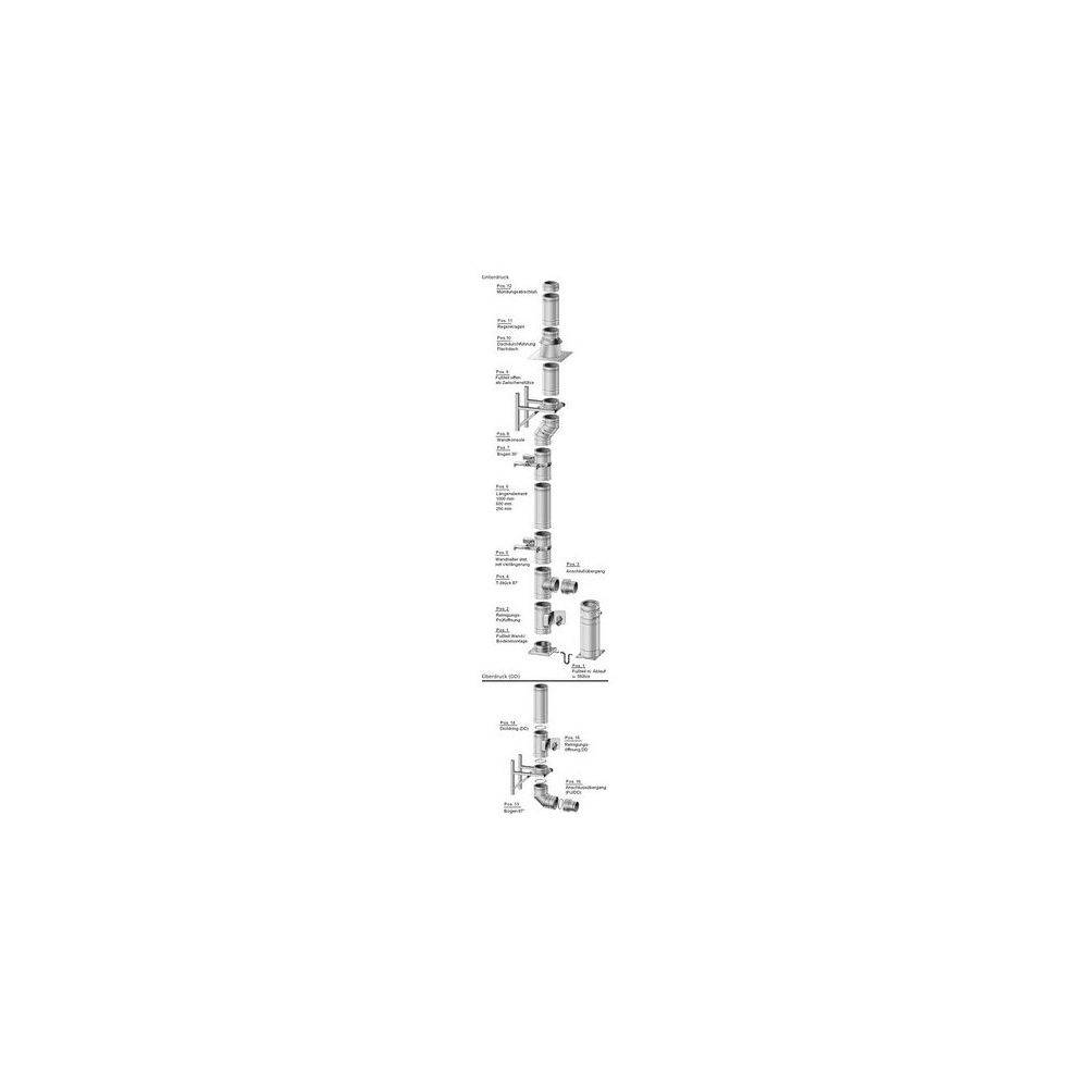 Buderus Logafix Wandhalter DW NW 150 statisch 60mm Abgassystem, Edelstahl-1