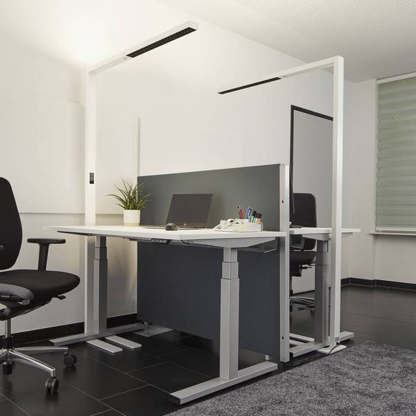 Arcchio LED Bürostehleuchten 'Jolinda' in weiß aus Aluminium