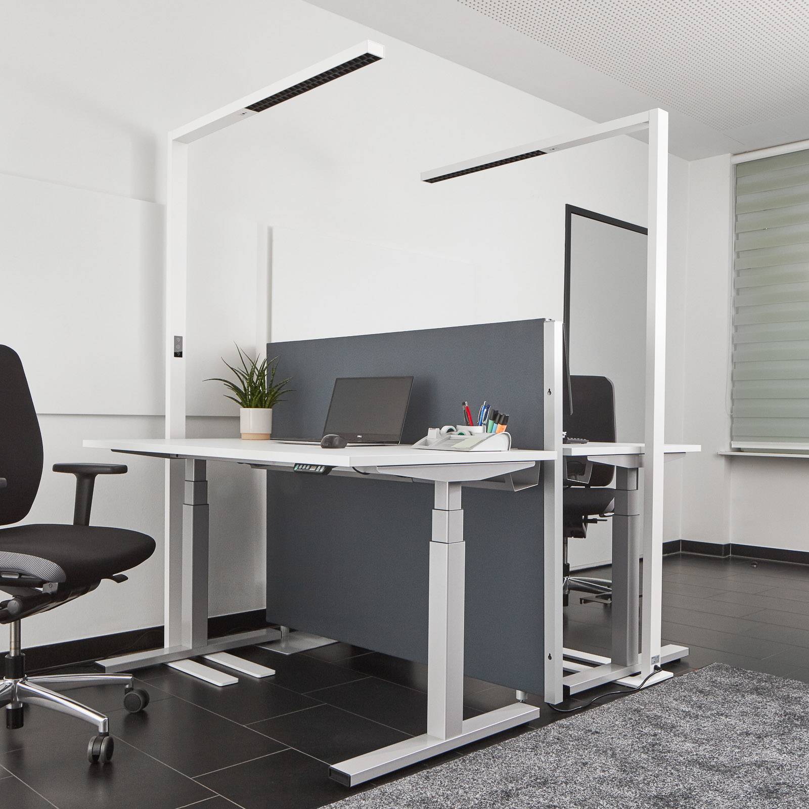 Arcchio LED Bürostehleuchten 'Jolinda' in weiß aus Aluminium-4