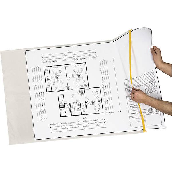 Planschutztasche VE 5 Stk Format 900 x 1400 mm transparent. 86194949 861949 49-3