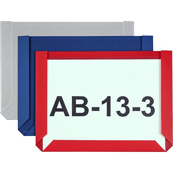 Magnet-Sichttasche aus Hart-PVC VE 10 Stk Format DIN A6 quer rot ab 2 VE. 86198849 861988 49-4
