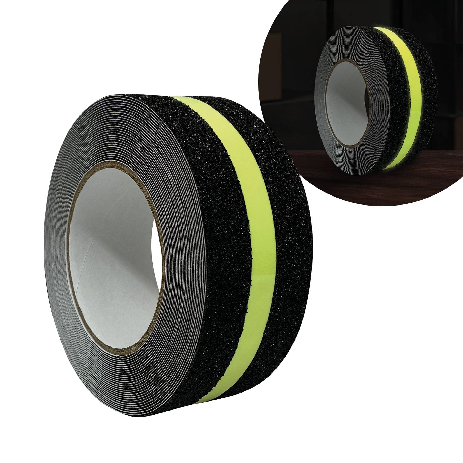 selmundo 8800, Anti-Rutsch Klebeband / Markierungsband, 50mm x 10m schwarz fluoreszierend-0