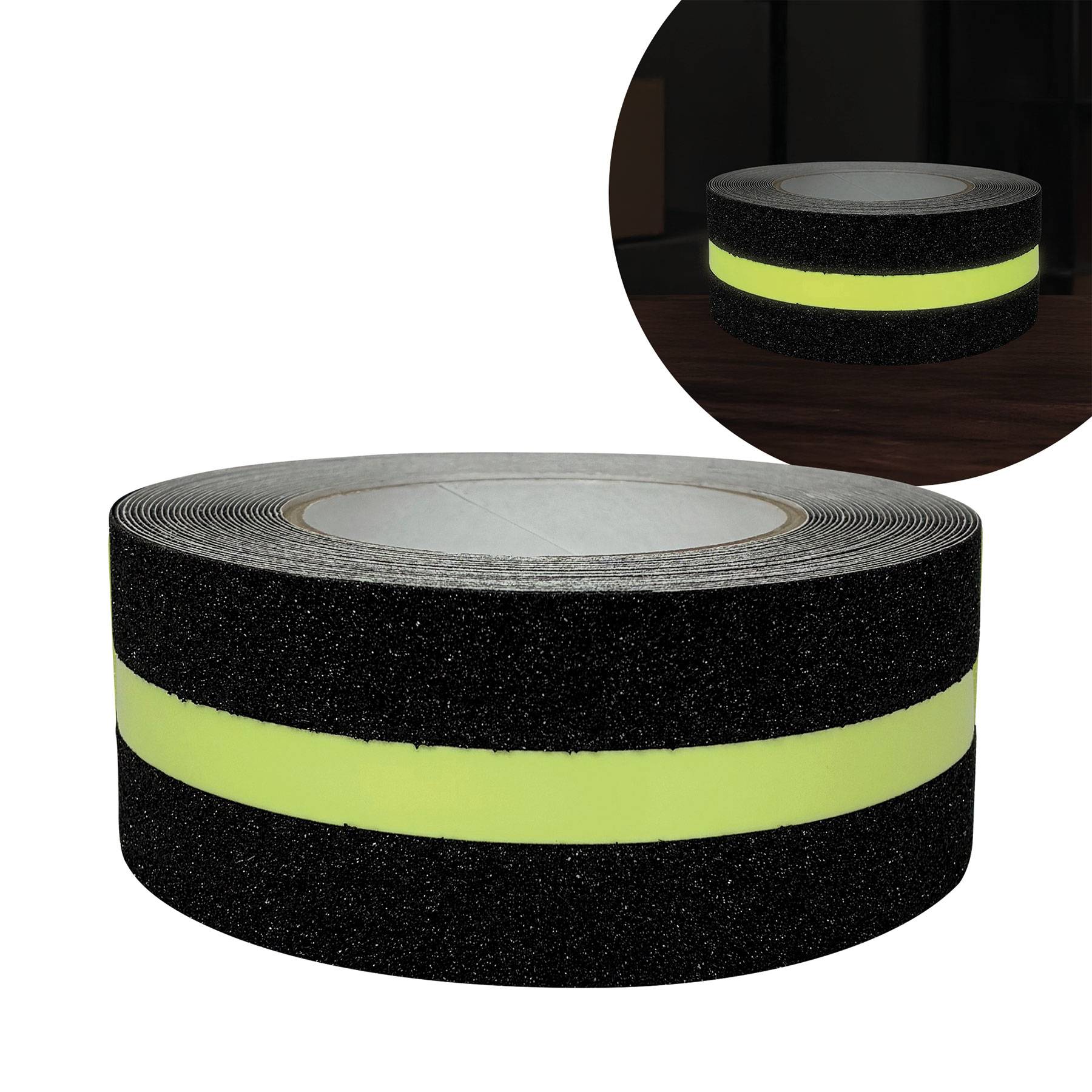 selmundo 8800, Anti-Rutsch Klebeband / Markierungsband, 50mm x 10m schwarz fluoreszierend-1