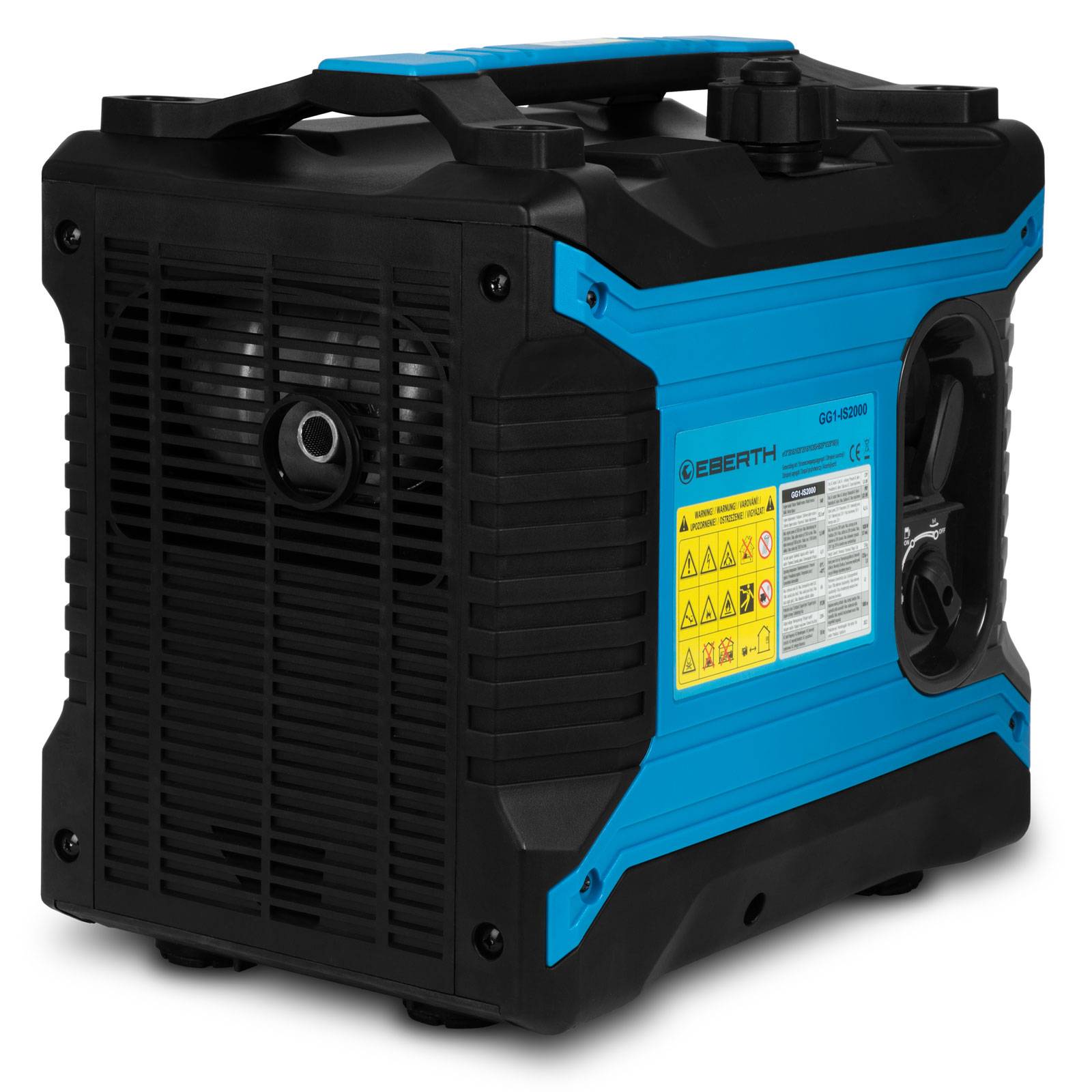 EBERTH 2000 Watt Inverter Stromerzeuger Notstromaggregat 3PS Benzin Stromgenerator 230V-3