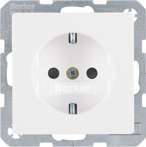 Berker Schutzkontakt-Steckdose 47236089 polarweiss samt-2