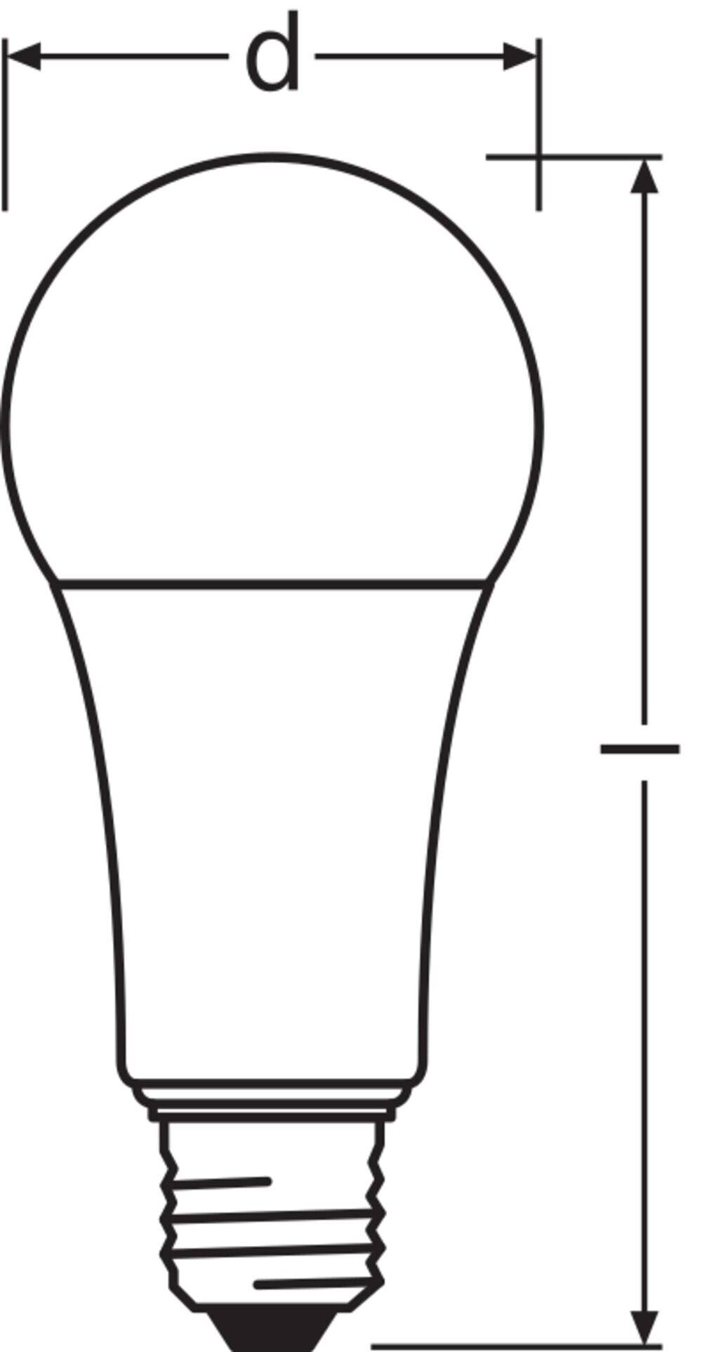 Symbolbild für LEDV LED Bulb 14-100W/827 1521lm E27 matt dimmbar 200° 25000h EEK F Leuchtmittel LED LED