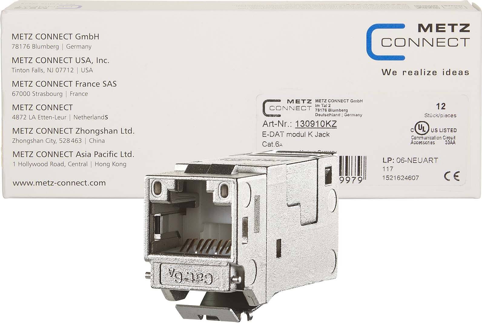 METZ CONNECT E-DAT modul Keystone Cat.6A Jack 180°-1