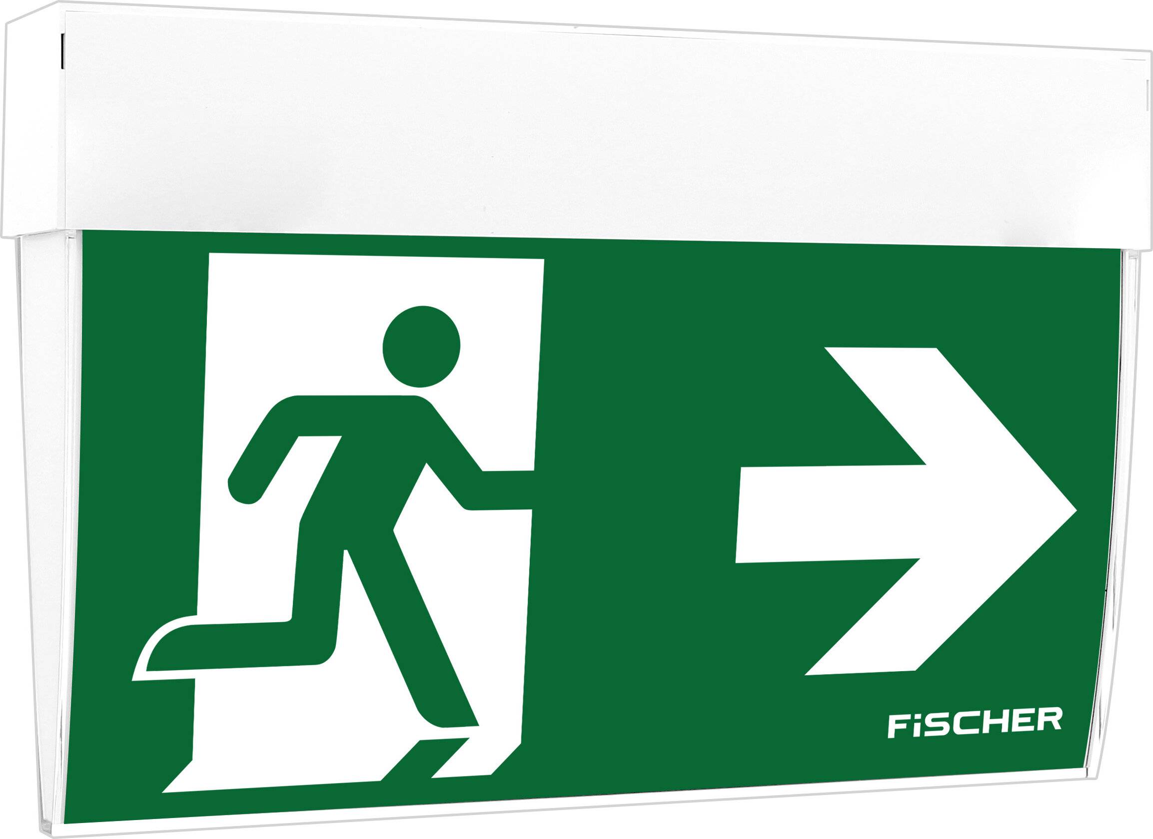 Fischer LED-Rettungszeichenleuchte EB 3/8h,27m,IP41 F1-U383AT2.V5 230 V, 27 m, 3 h, 50 mm, 188 mm-1
