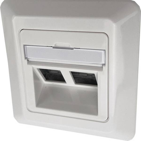 Corning Rahmenset schräg f. 2xRJ45 80x80,VOLKeystone UAXCSE-S0201-C040-BP 80 mm