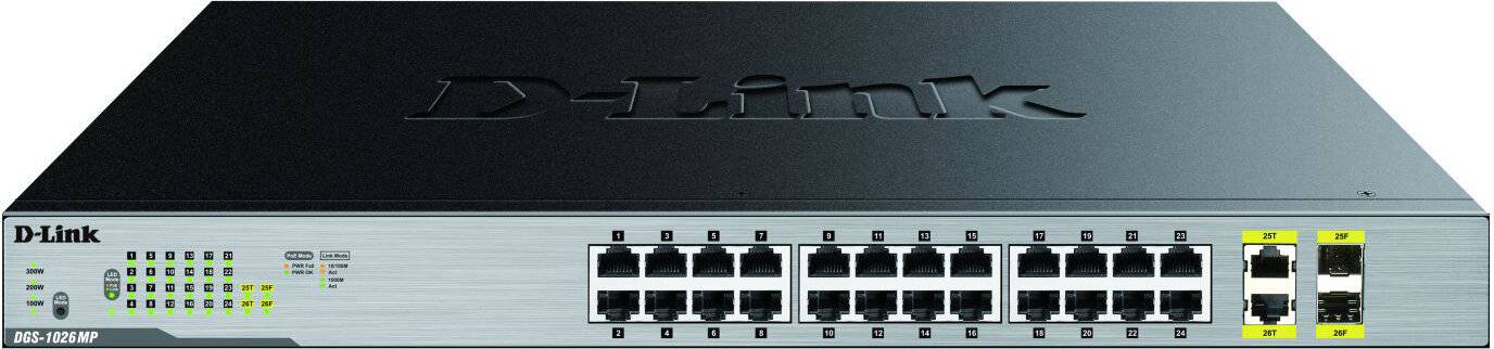 D-Link DGS-1026MP 26-Port Layer2 PoE+ Gigabit Switch Netzwerk Switch 26 Port-3