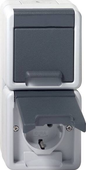 GIRA - 478030 SCHUKO 2f senkr. KD WG AP Gr-2