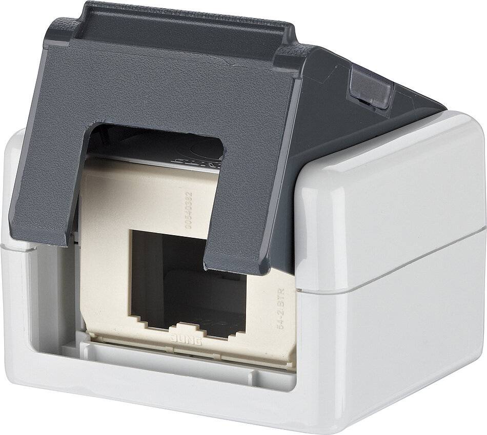 METZ CONNECT Modul IP20 AP-Gehäuse grau, mit PK-Auslass unbestückt-2