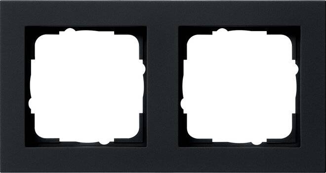 GIRA - 021209 Abdeckrahmen 2f E2 Schwarz m 21209-2