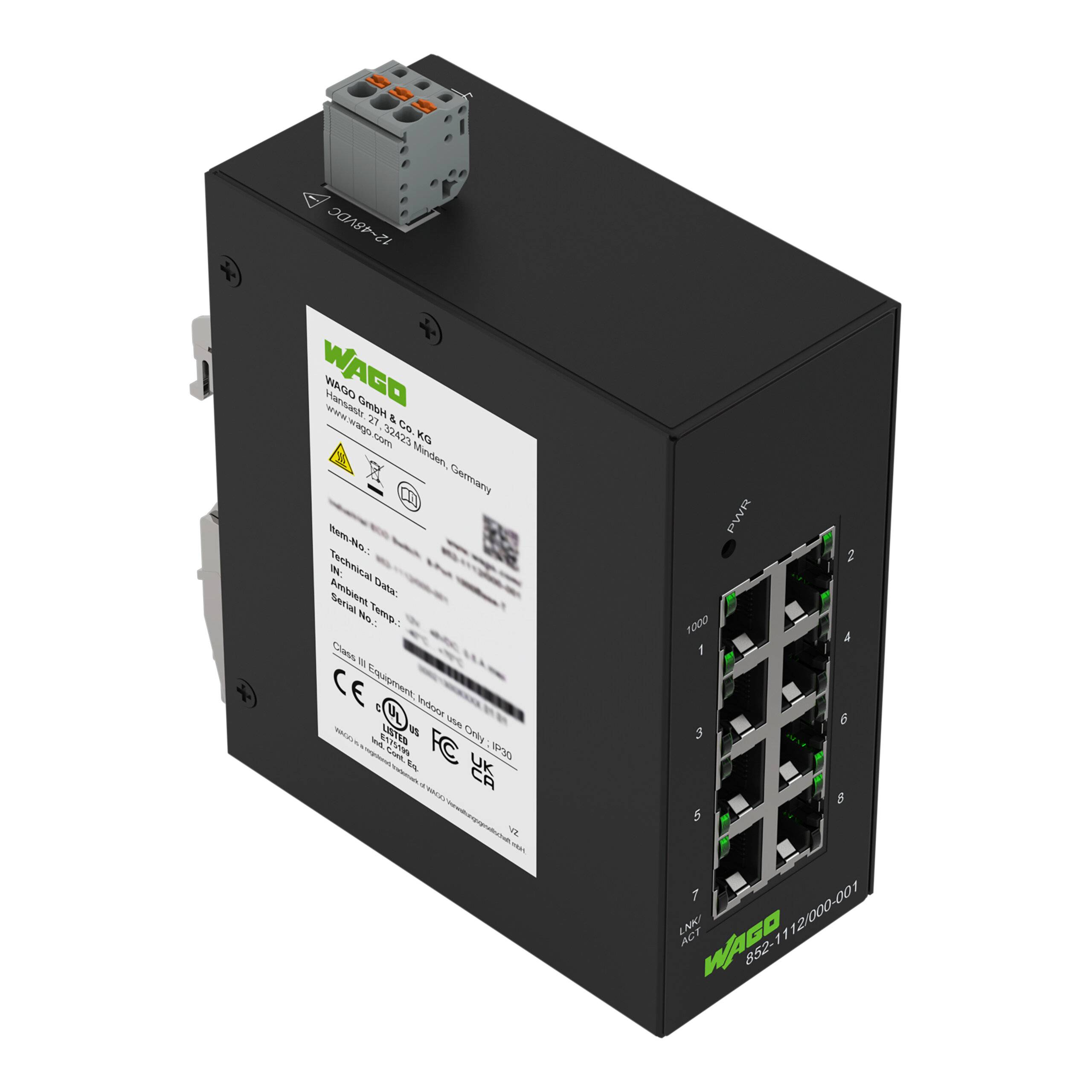 WAGO 852-1112/000-001 Industrial-ECO-Switch 8 Ports 1000Base-T Industriematerial Automation-5