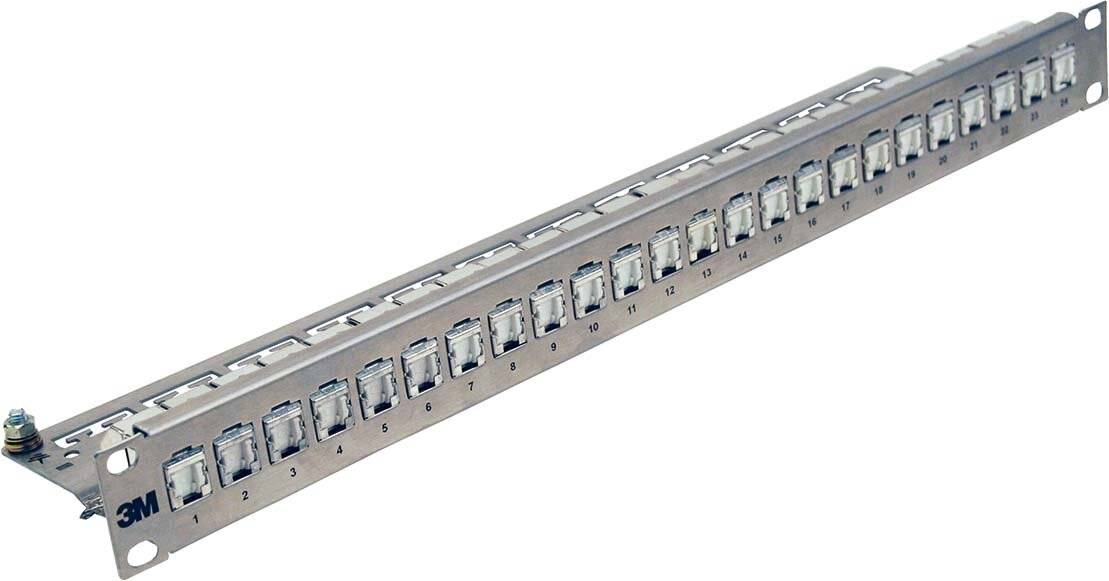 Corning Patchpanel 24 Ports 1HE mit Cat6A PL Modulen UU001622826-1