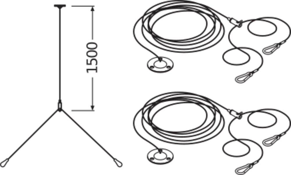 Preisbild für Ledvance Seilabhängung-Set PL SUSPENSION KIT