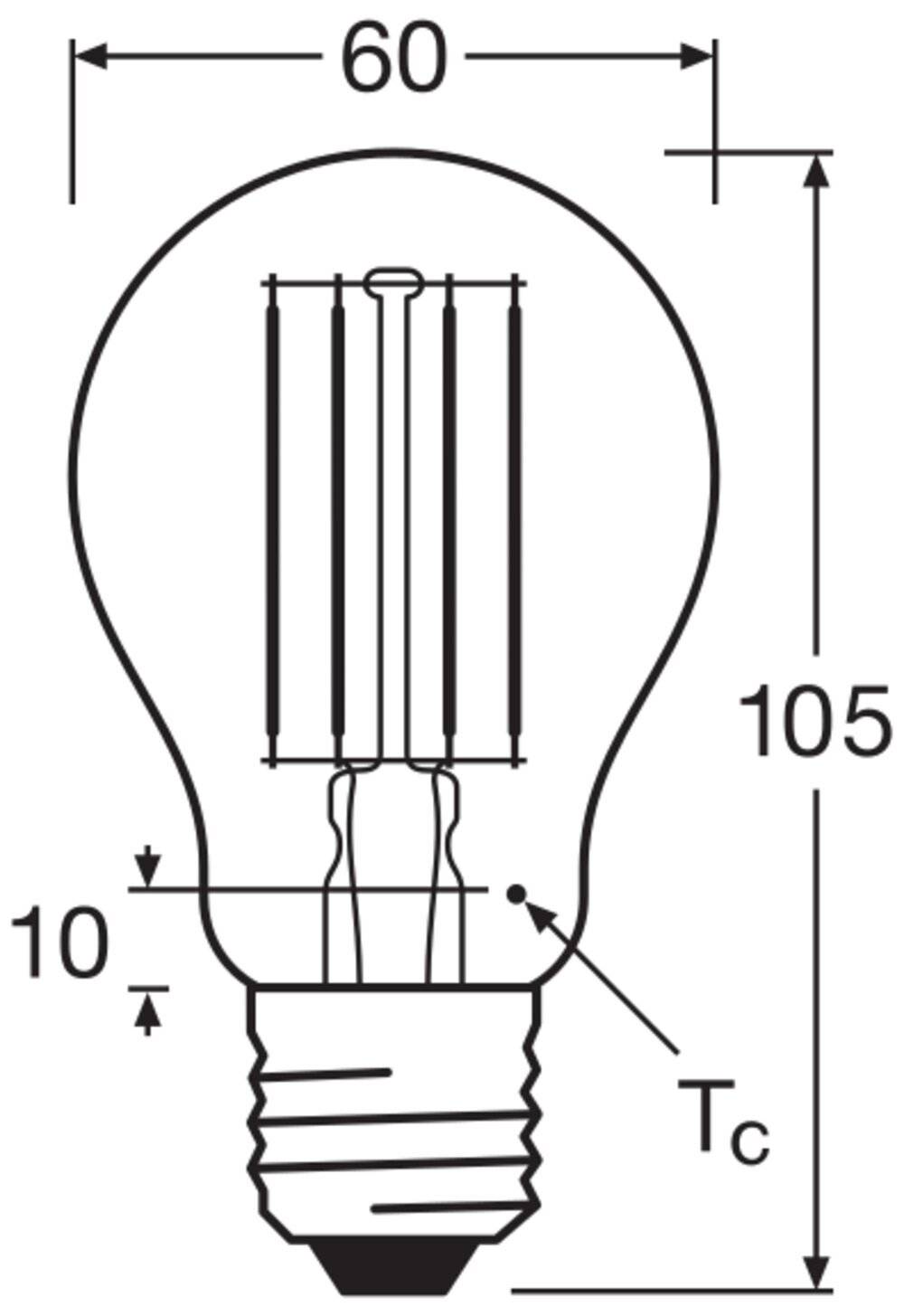 Symbolbild für LEDV LED Classic A75 DIM-E27 060915 7,5W / 2700K / 1055lm / ø60x105mm