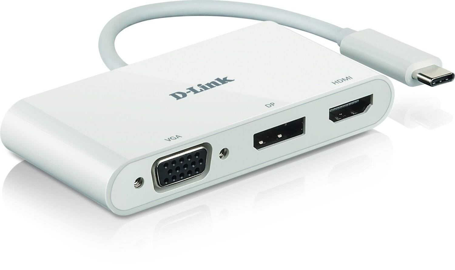 D-Link DUB-V310 USB-C 3-Port Adapter mit HDMI, Displayport, VGA-4