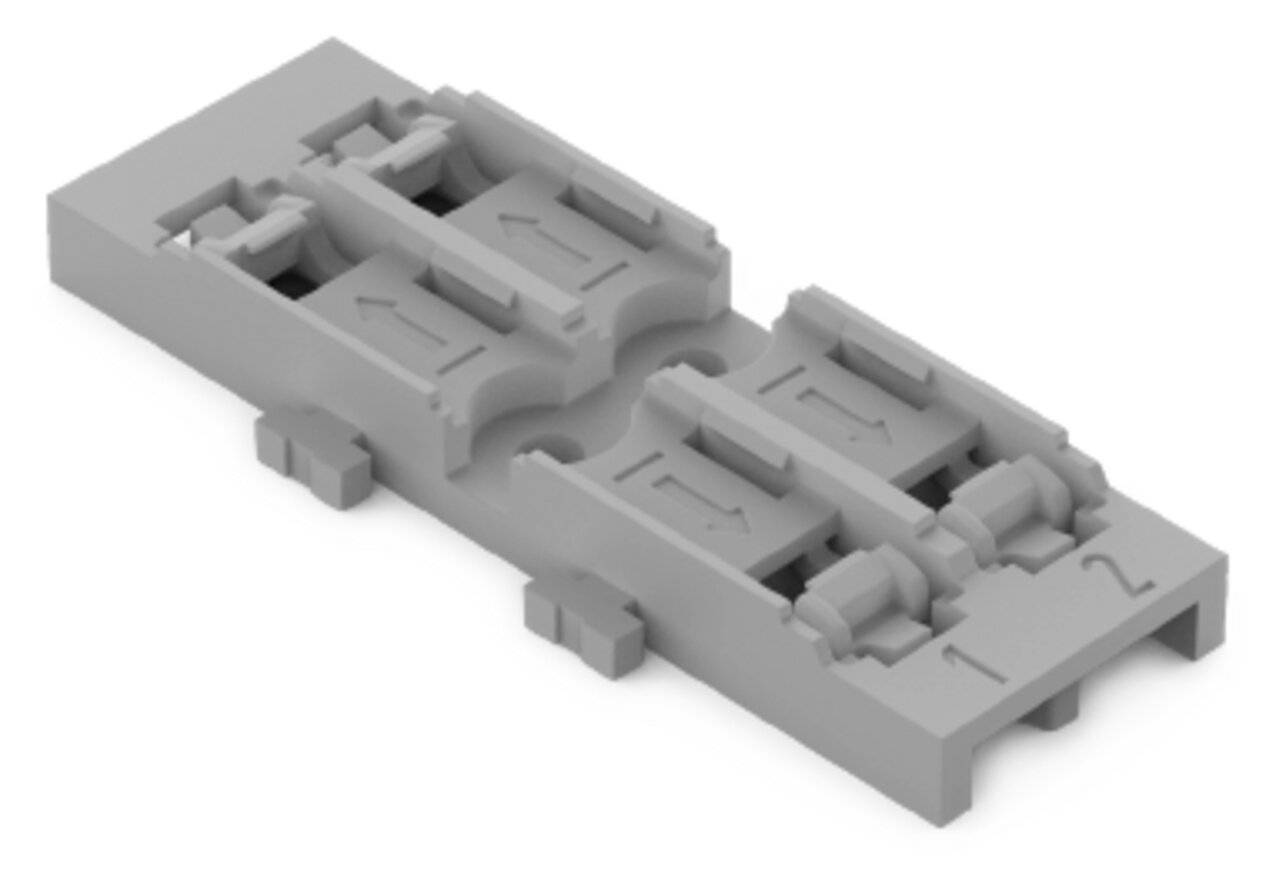 Befestigungsadapter 2-fach 221-2522 für Durchgangsverbinder mit Hebel grau-2