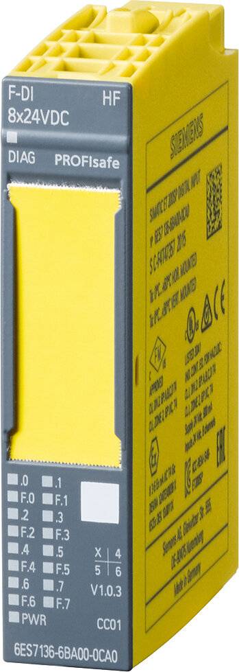 Siemens SIMATIC DP F-DI 8x 24VDC HF - 6ES7136-6BA01-0CA0-4