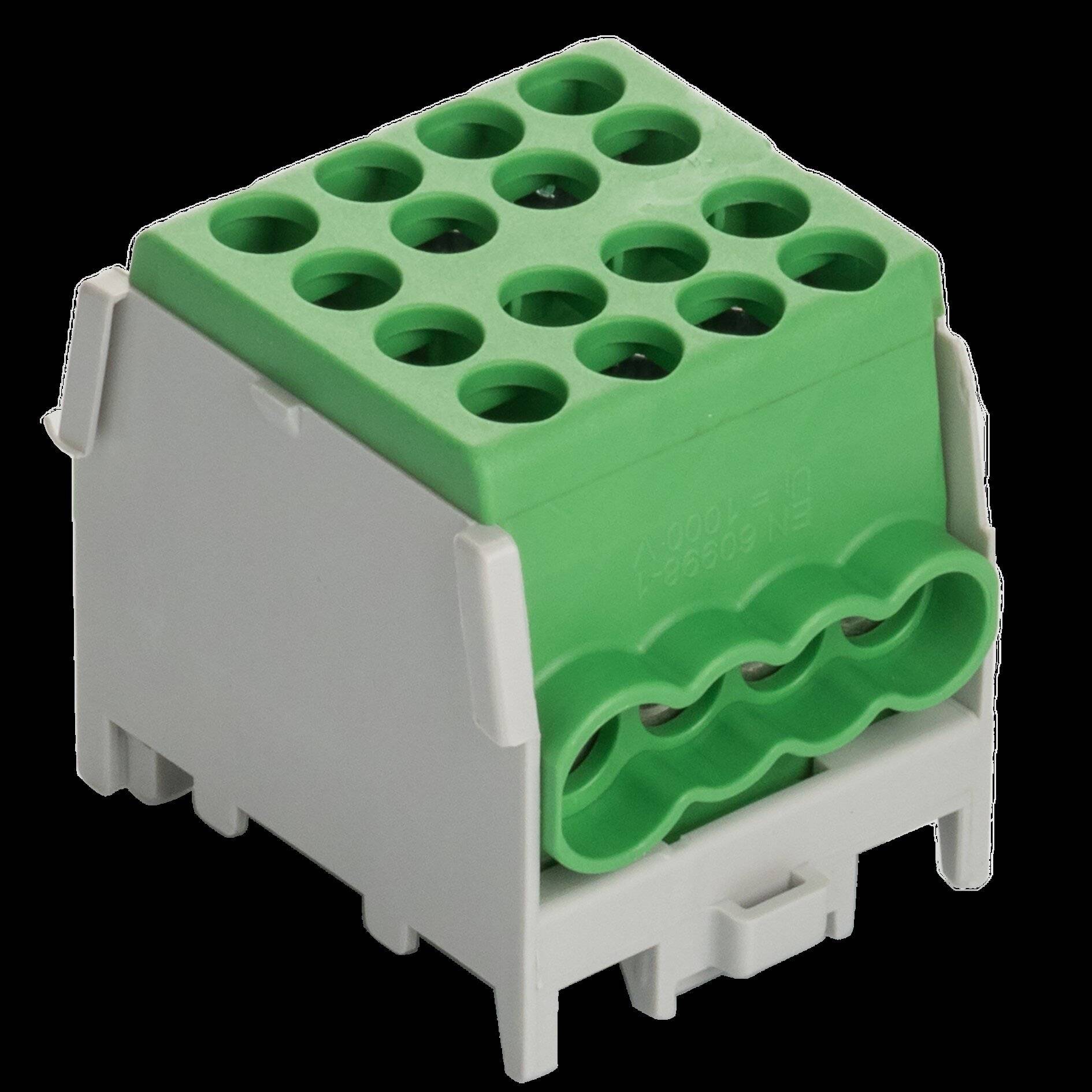 Pollmann Hauptleitungs-Abzweigklemme, 1-polig, 2x25mm² (Ein), 6x16mm² (Aus), 1 Stk.-1