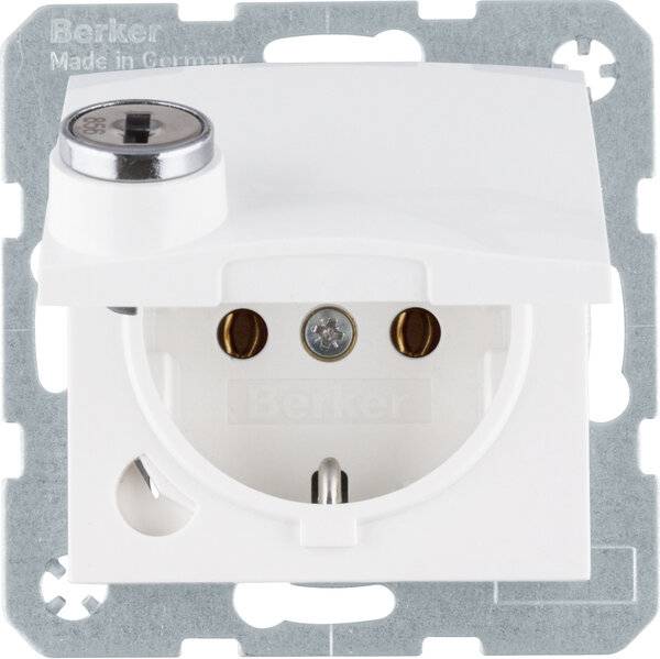Berker SCHUKO-Steckdose polarweiß glänzend 47638989-1