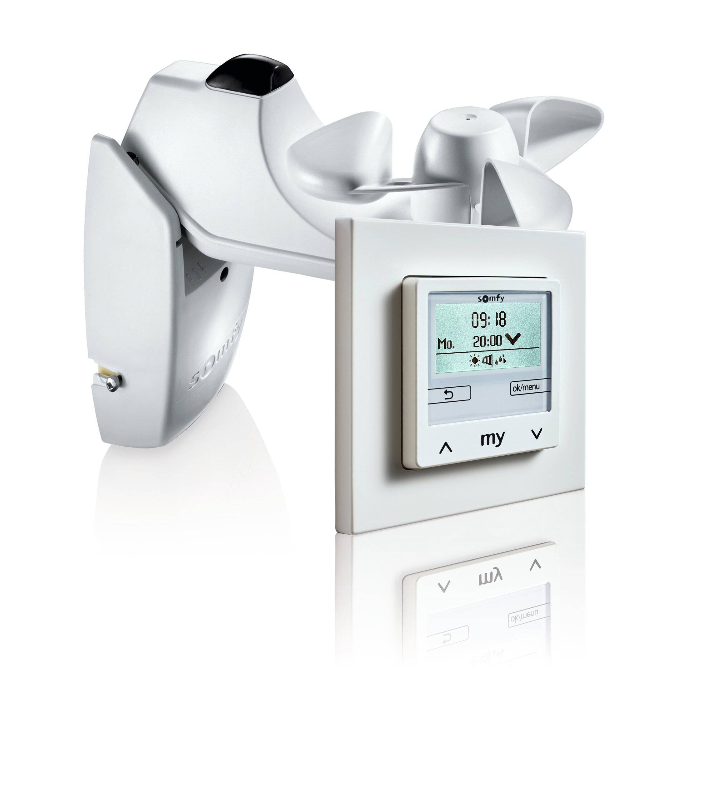 SOMFY - 1818318 Soliris Smoove Uno Pure White Kit mit W/S-Sensor Rahmen-1