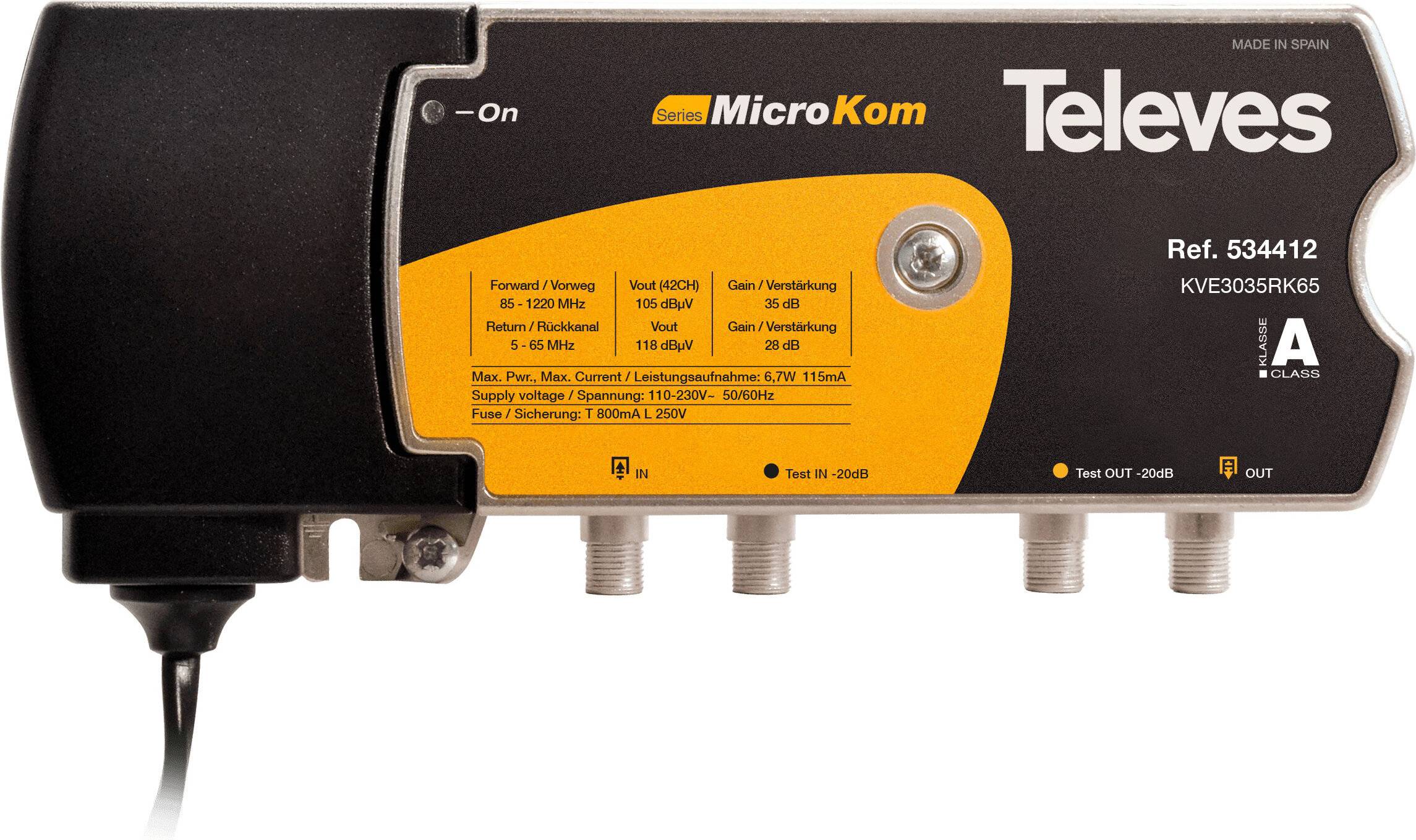 Televes BK-Verstärker 30/35dB KVE3035RK65-2