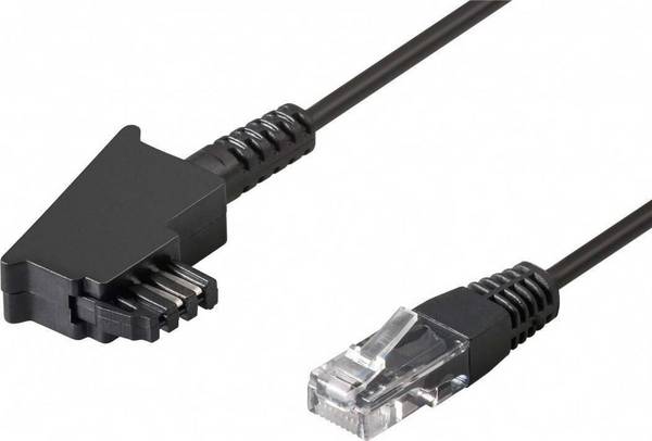 Wentronic TAE-F Anschlußkabel 3m,sw,St/St 51233 3 m