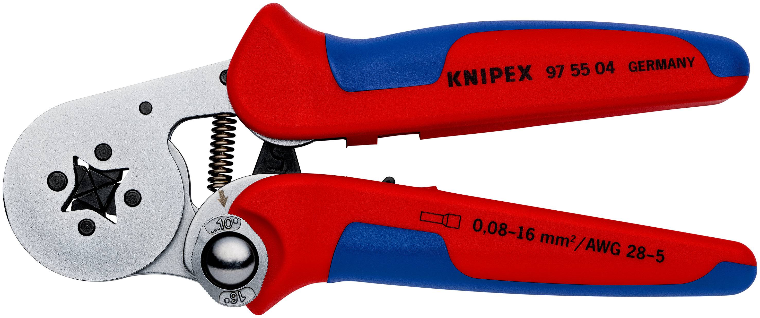 KNIPEX 97 55 04 SB Selbsteinstellende Crimpzange für Aderendhülsen mit Seiteneinführung mit Mehrkomponenten-Hüllen-5