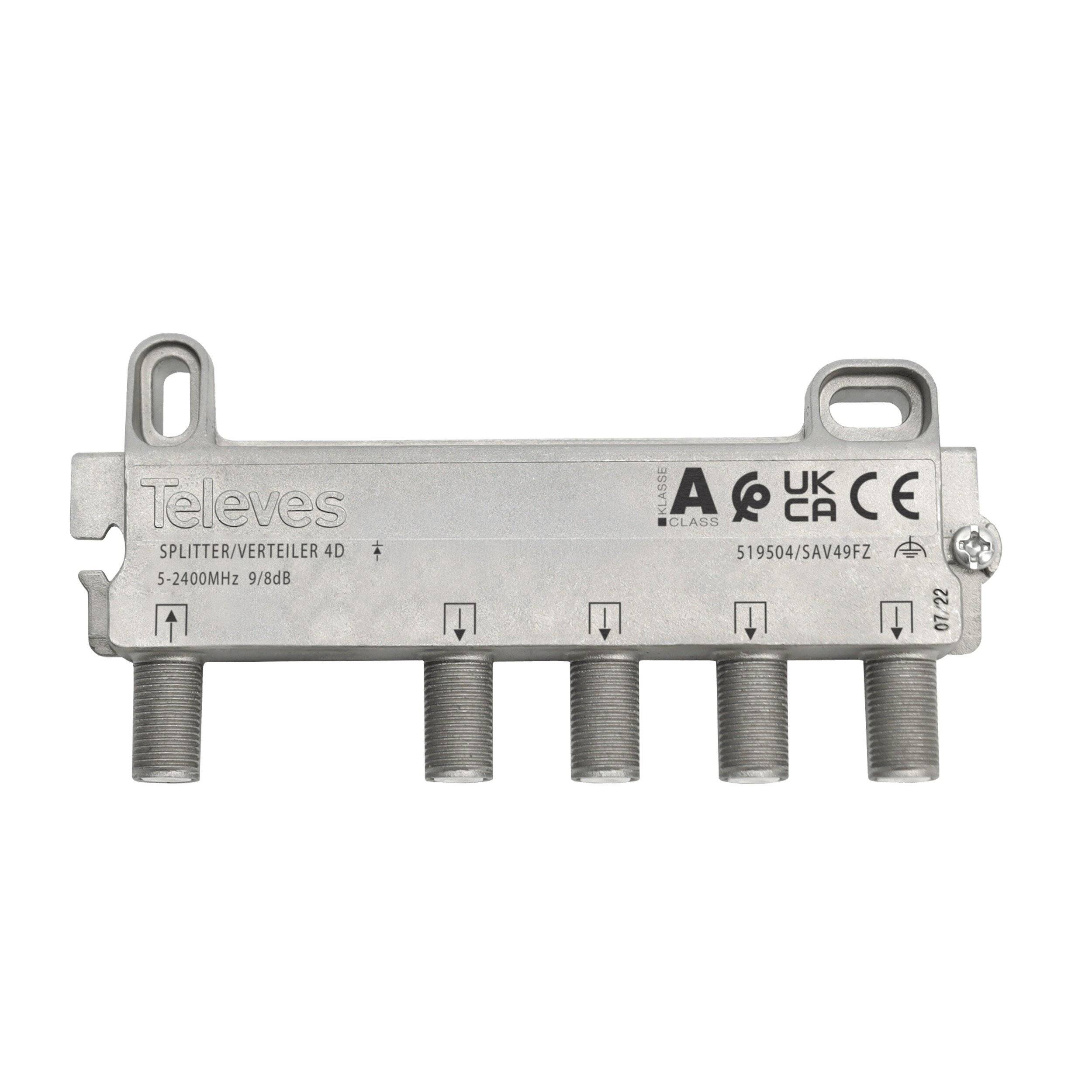 Televes Abzweiger 4f 8 dB, 5-2400 MHz SAV49FZ-1