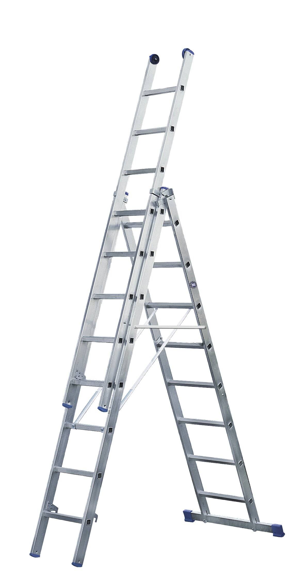 ILLER-LEITER Alu-Mehrzweckleiter 3-tlg. 3x10 Stufen 53010-1