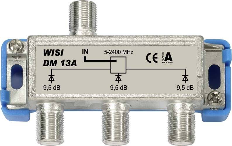 1St. Wisi DM13A Verteiler 3fach 5-2400MHz 9,5dB-1