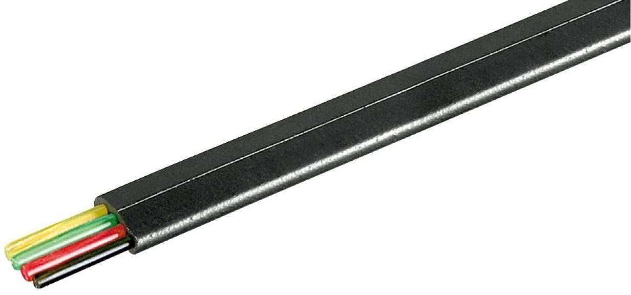 Goobay Telefonflachkabel 100 m R. sw,4adrig 50253-0