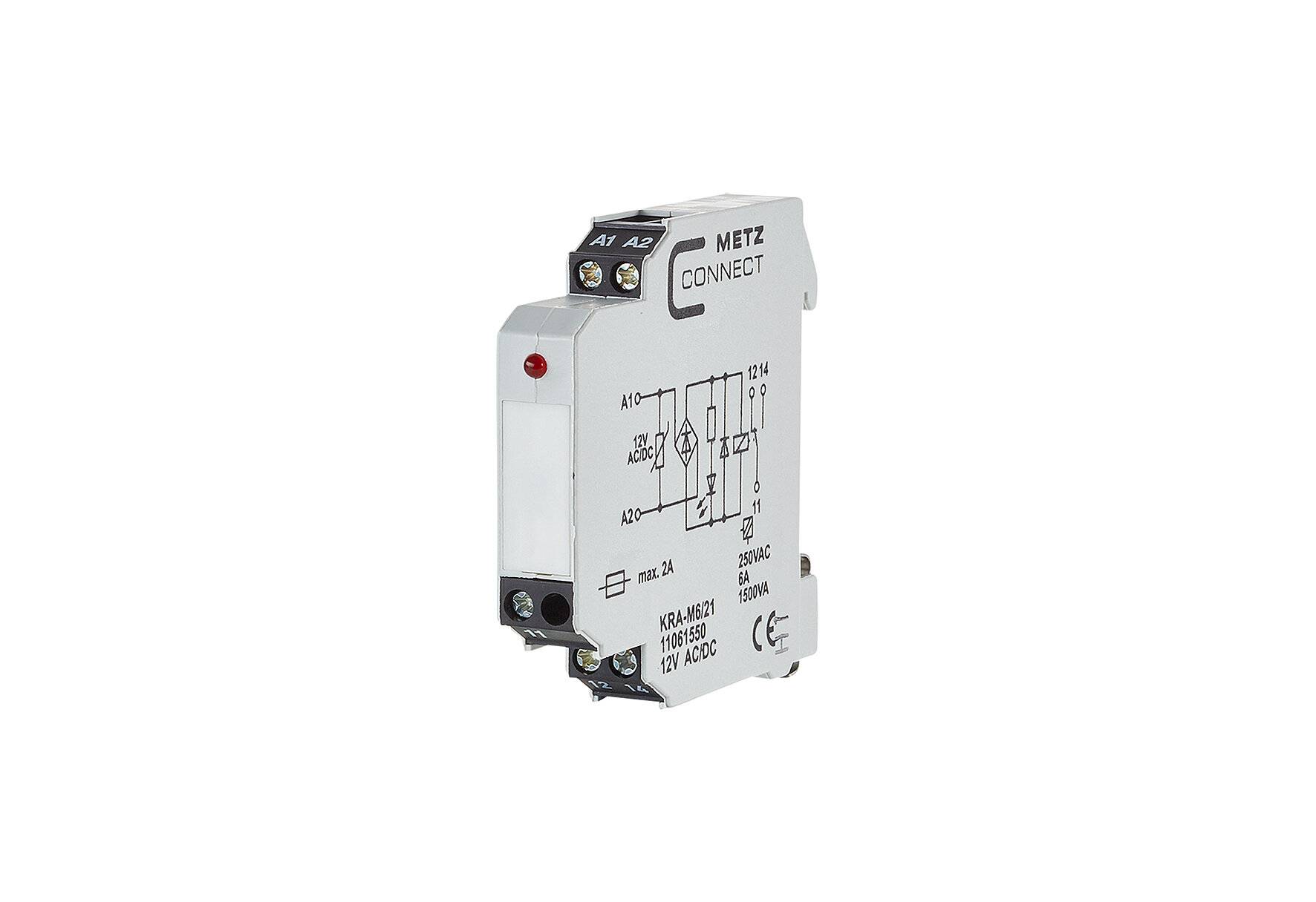 Metz Connect Koppelbaustein KRA-M6/21 12AC/DC-1