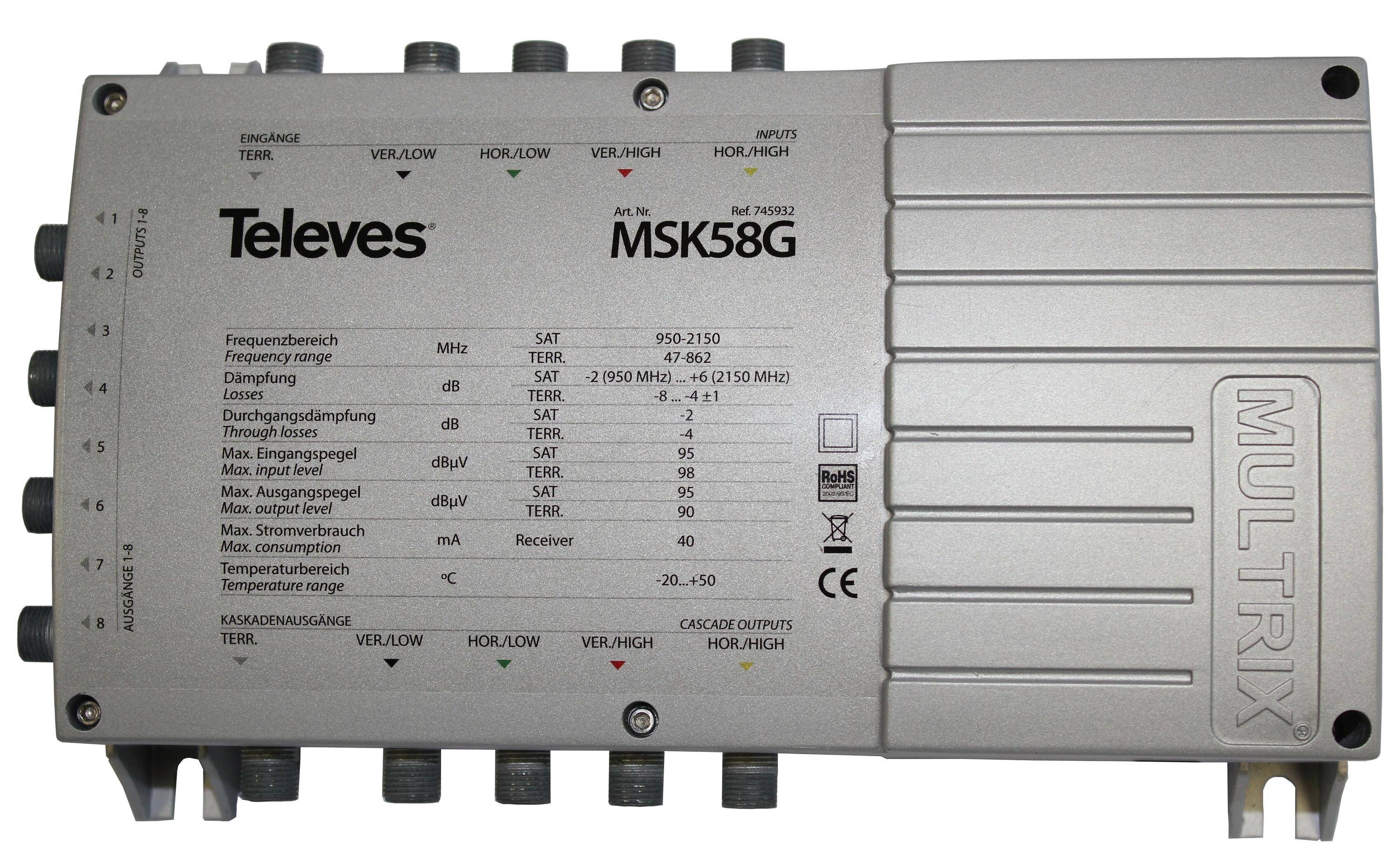 Televes Multischaltererweiterung MSK58G-1