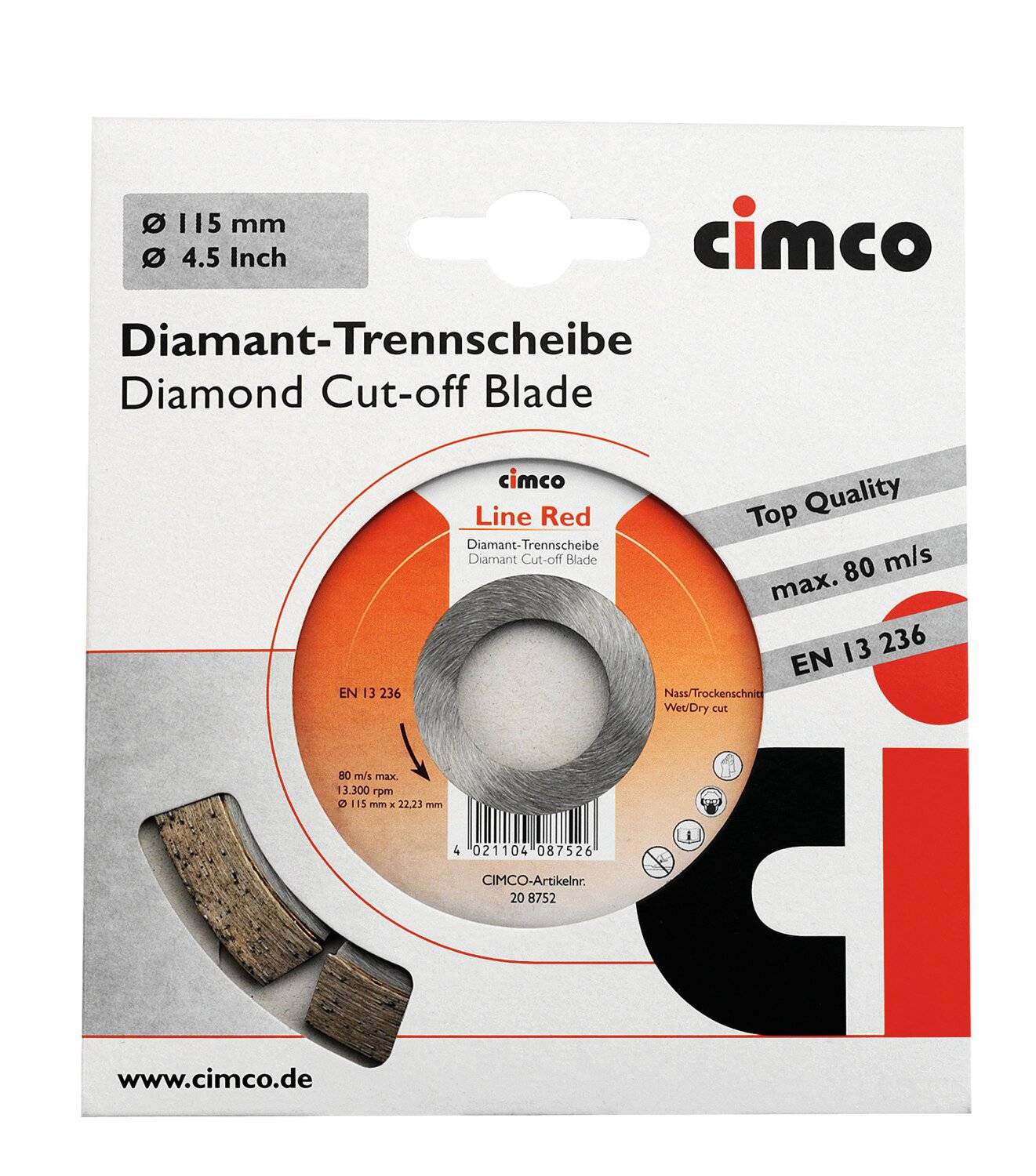 Cimco Werkzeuge Diamanttrennscheibe 208752-3