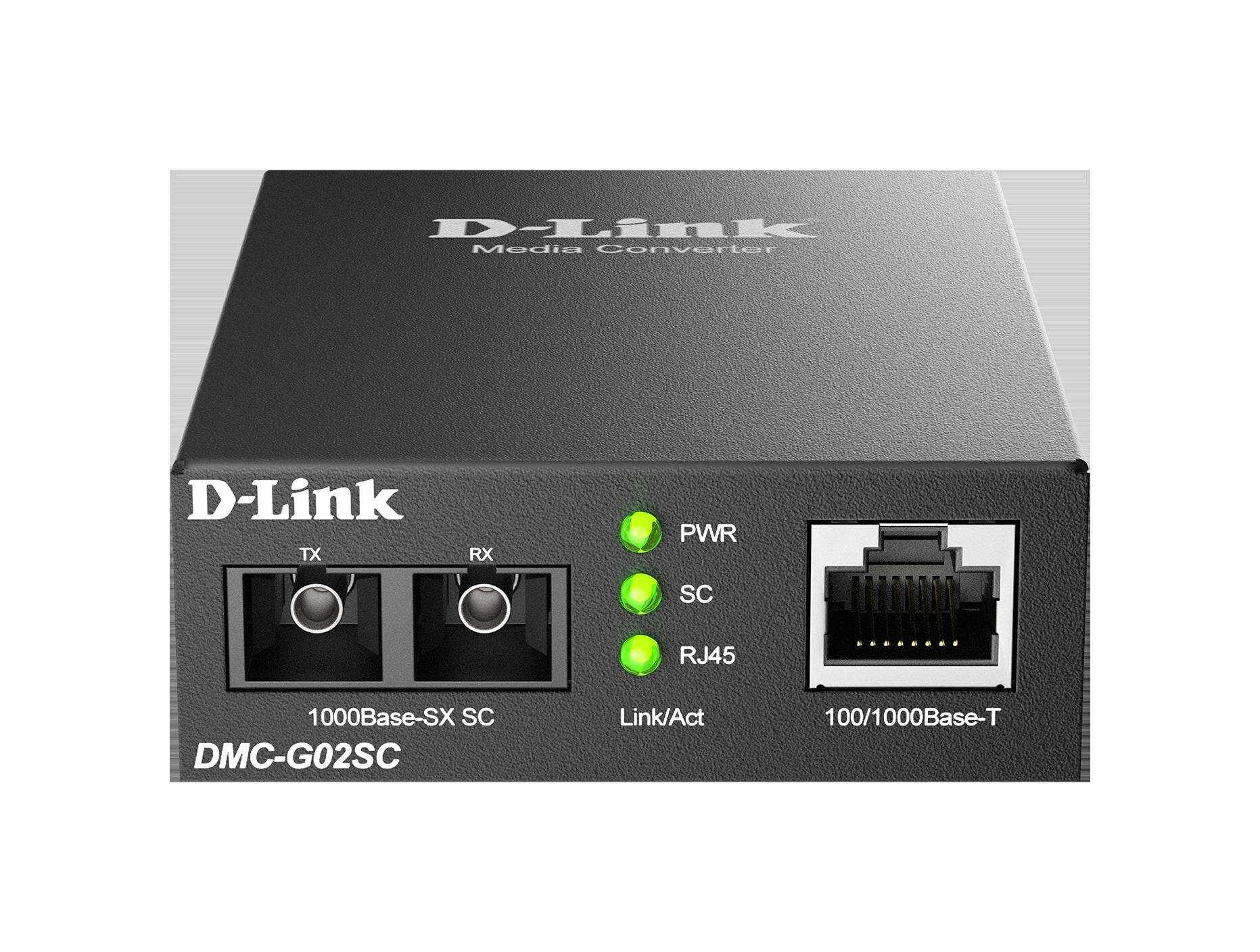 D-Link Gigabit Konverter DMC-G02SC/E, 10/100/1000 zu 1000 SX Multi (SC) 550m-2