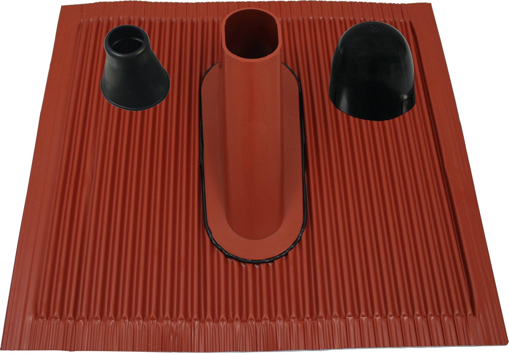 TELEVES Montageset für SPAHA48/.. Aluziegel rot, MK mit Kabeleinführung SPAZ48RK-2