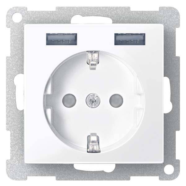 MERTEN MEG2366-0414 Schuko-Steckdose - Schuko-Steckdosen-Einsatz mit USB Ladeger-2