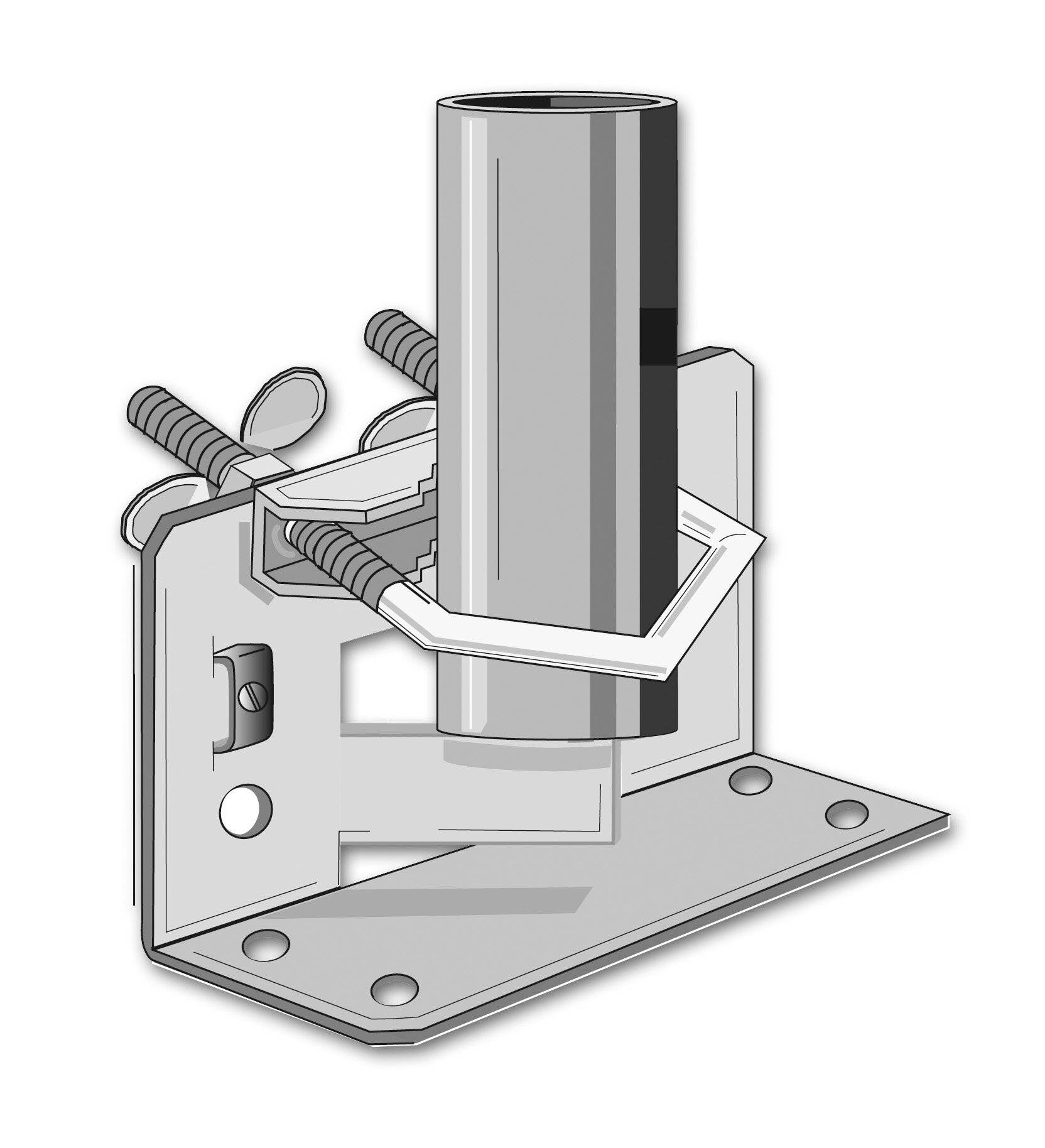Televes Mastfuß MAFU 60Z X2168 4031136043803-2