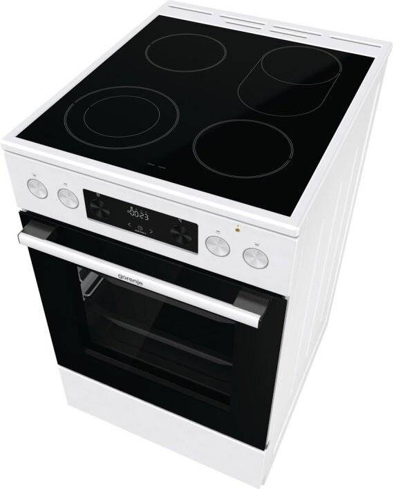 Gorenje Standherd GECS5C60WPA Elektroherd | Glaskeramik-Kochfeld | 70L Backofen | AirFry | ExtraSteam | Weiß-2