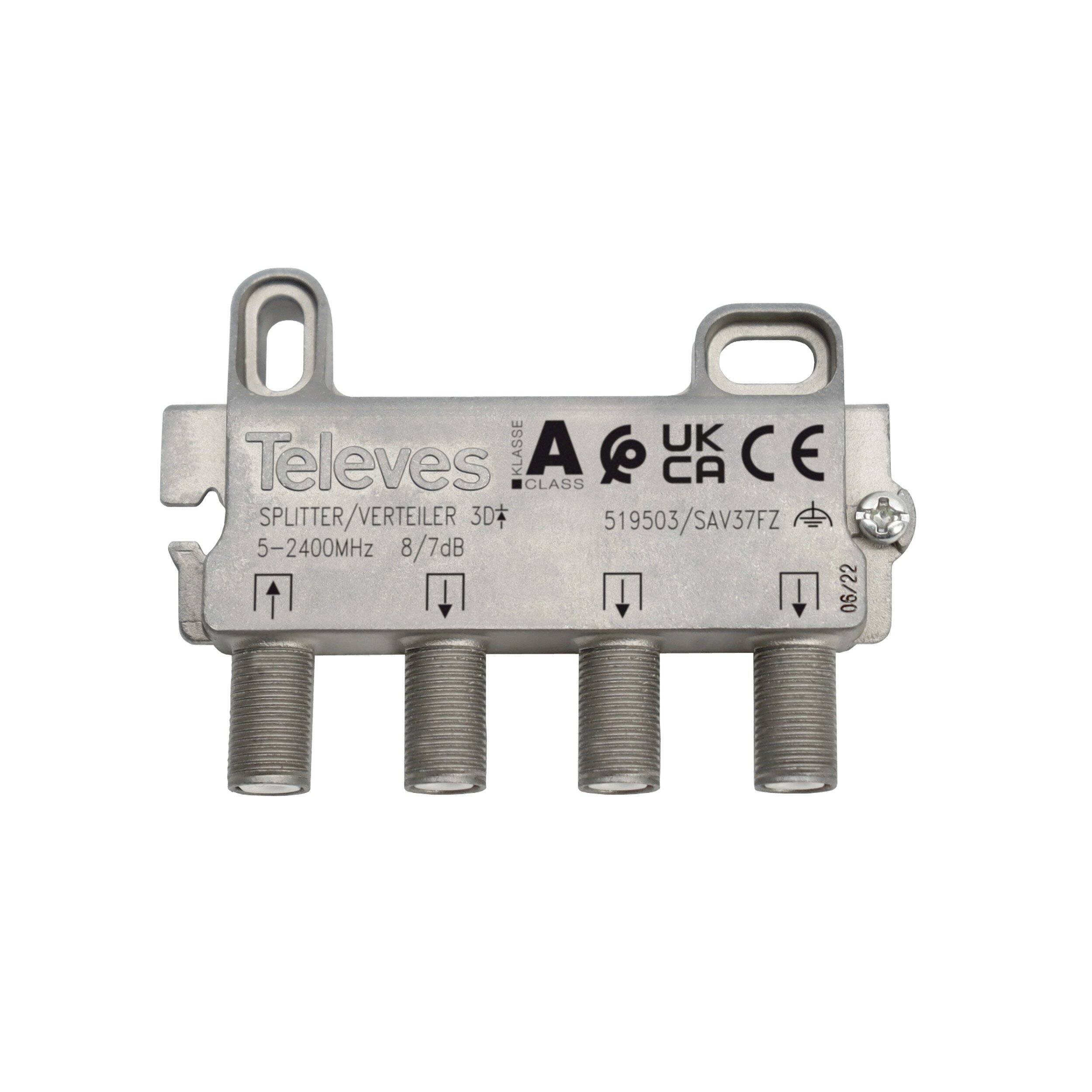 Televes Abzweiger 3f 7dB, 5-2400 MHz SAV37FZ-1