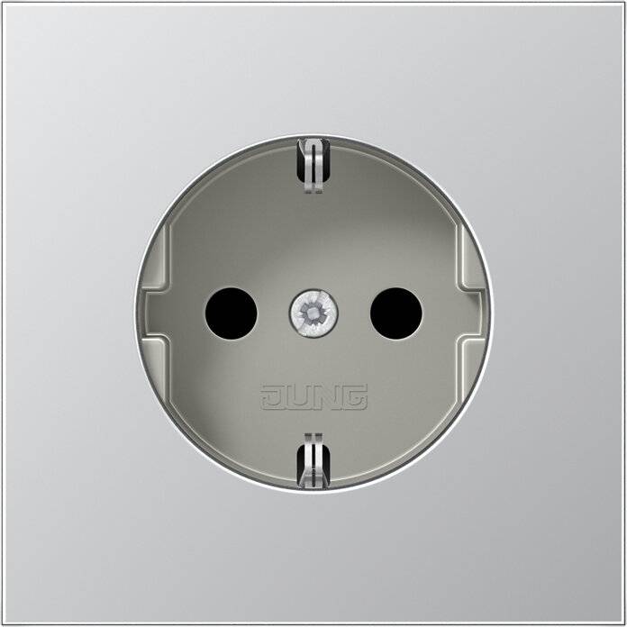 Jung 1fach Einsatz Schutzkontakt-Steckdose Aluminium AL1520 1 St.-2
