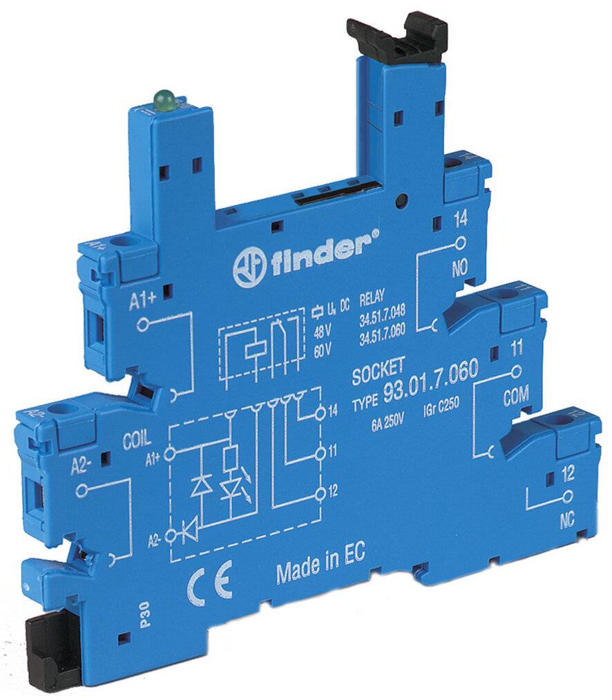 Finder Schraubfassung blau 93.01.8.240-1