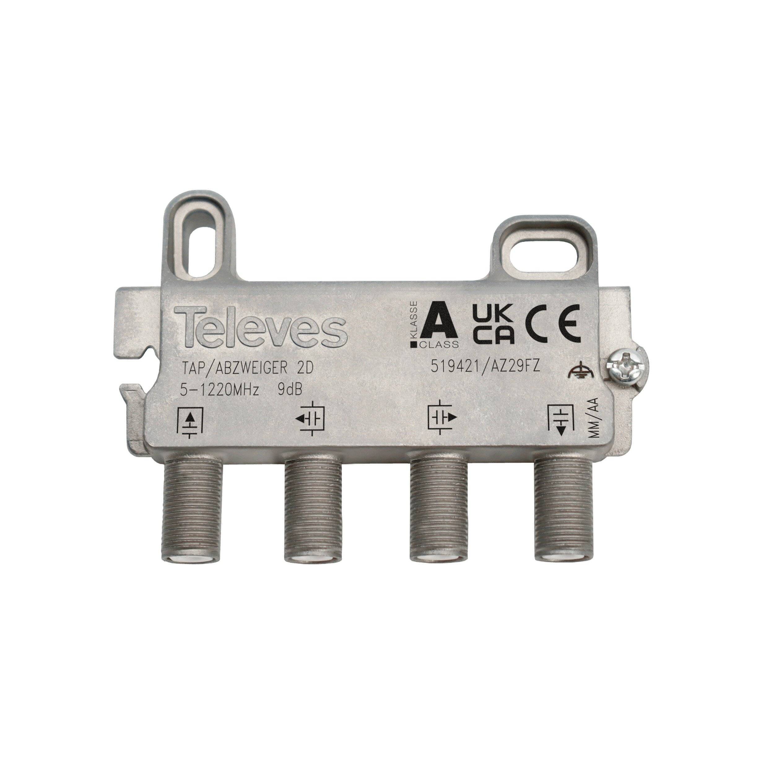 Televes Abzweiger 2f. 5-1218 MHz AD: 9 dB AZ29FZ-1