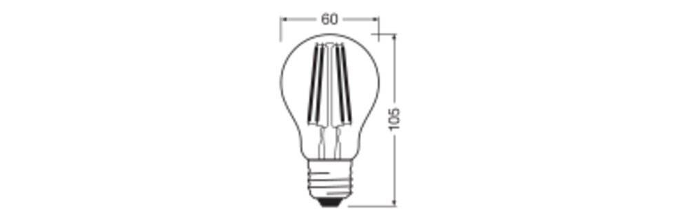 Preisbild für OSRAM LED STAR - Glühbirne mit LED-Filament - klar Finish - E27 - 11 W (Entsprec