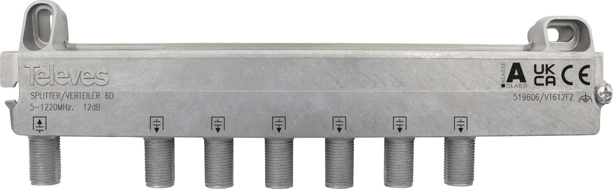 Televes Verteiler 6f. 12dB, 5-1218MHz VT612FZ-1