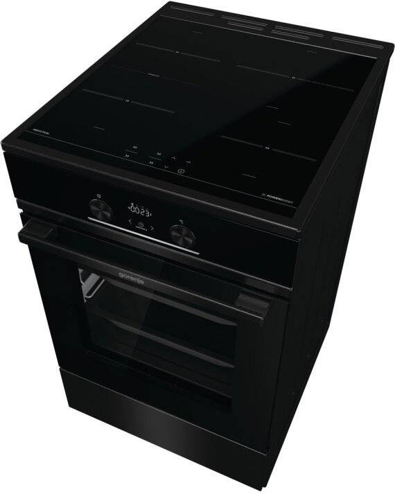 Gorenje GEIT5C60BPG Elektroherd, Freistehender Herd, Schwarz, Berührung, Schwarz, Front / Top front, Metall, Glas-5