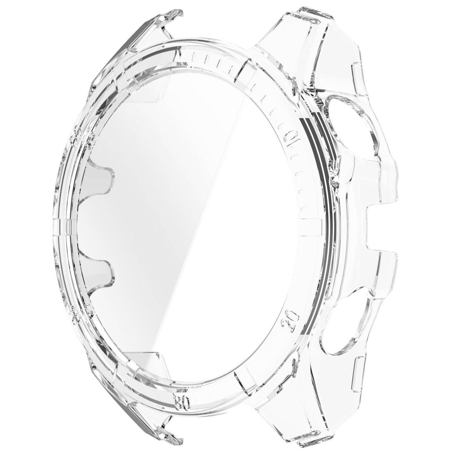 Für Garmin Tactix 8 Solar 51mm Kunststoff Schutz Hülle + 9H Glas Transparent-3